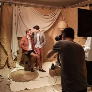 maquilleuse séance photo homme