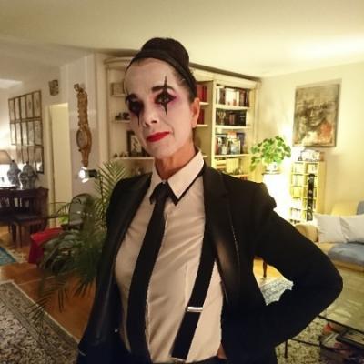 maquillage clown triste